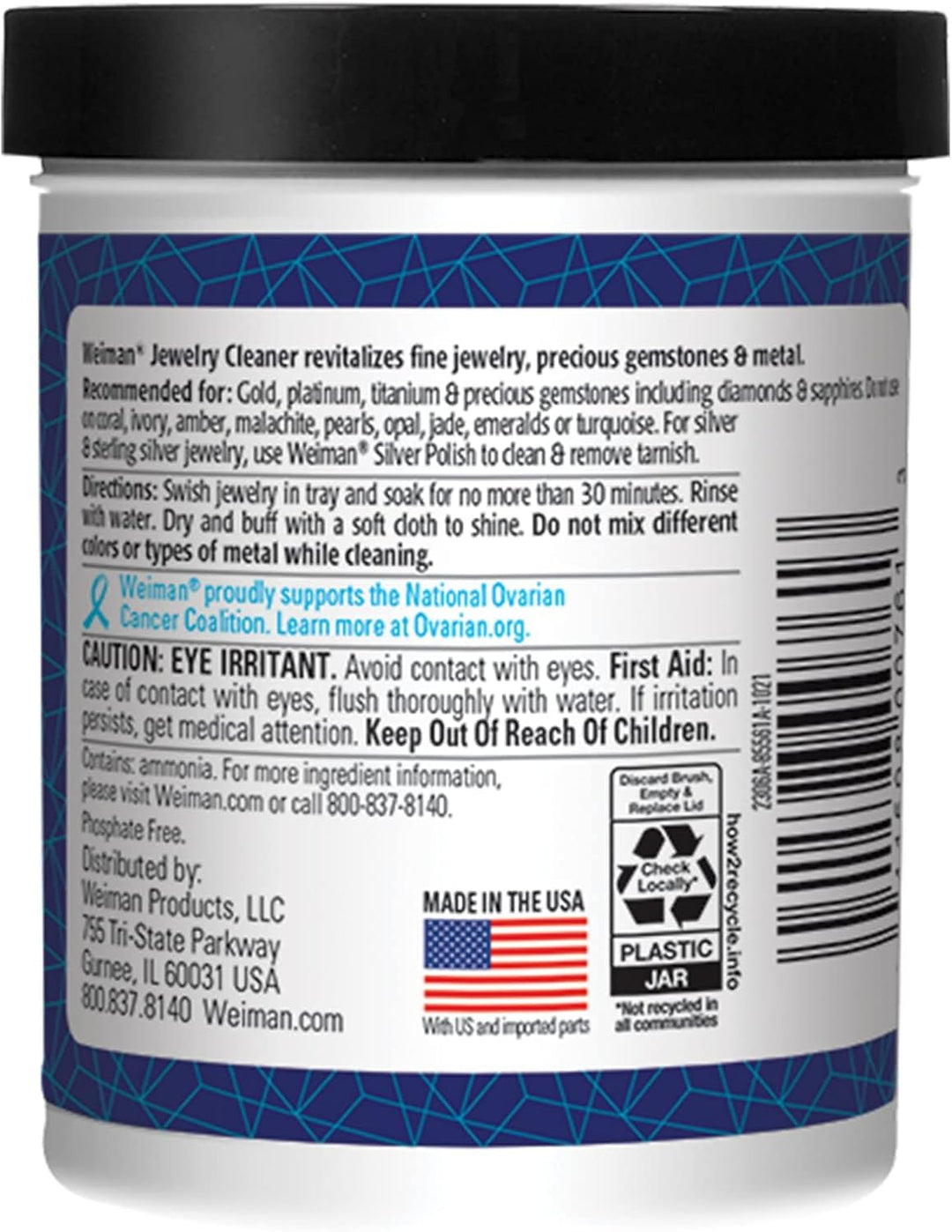 Fine Jewelry Cleaner Liquid with Cleaning Brush – Restores Shine &amp; Brilliance to Gold, Platinum, Precious Gemstones &amp; Diamond Jewelry, 6 Oz