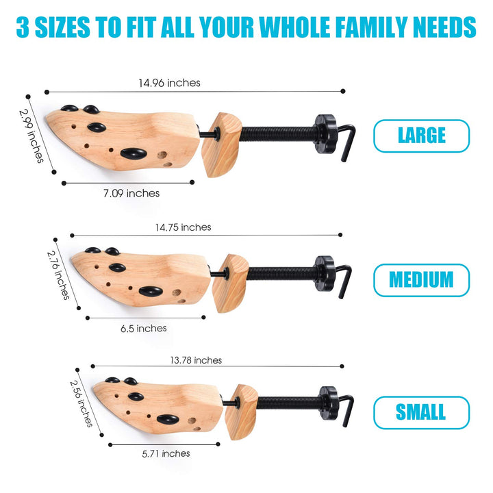 Premium Professional 2-Way Shoe Stretcher for Women and Men (One Pair Medium)