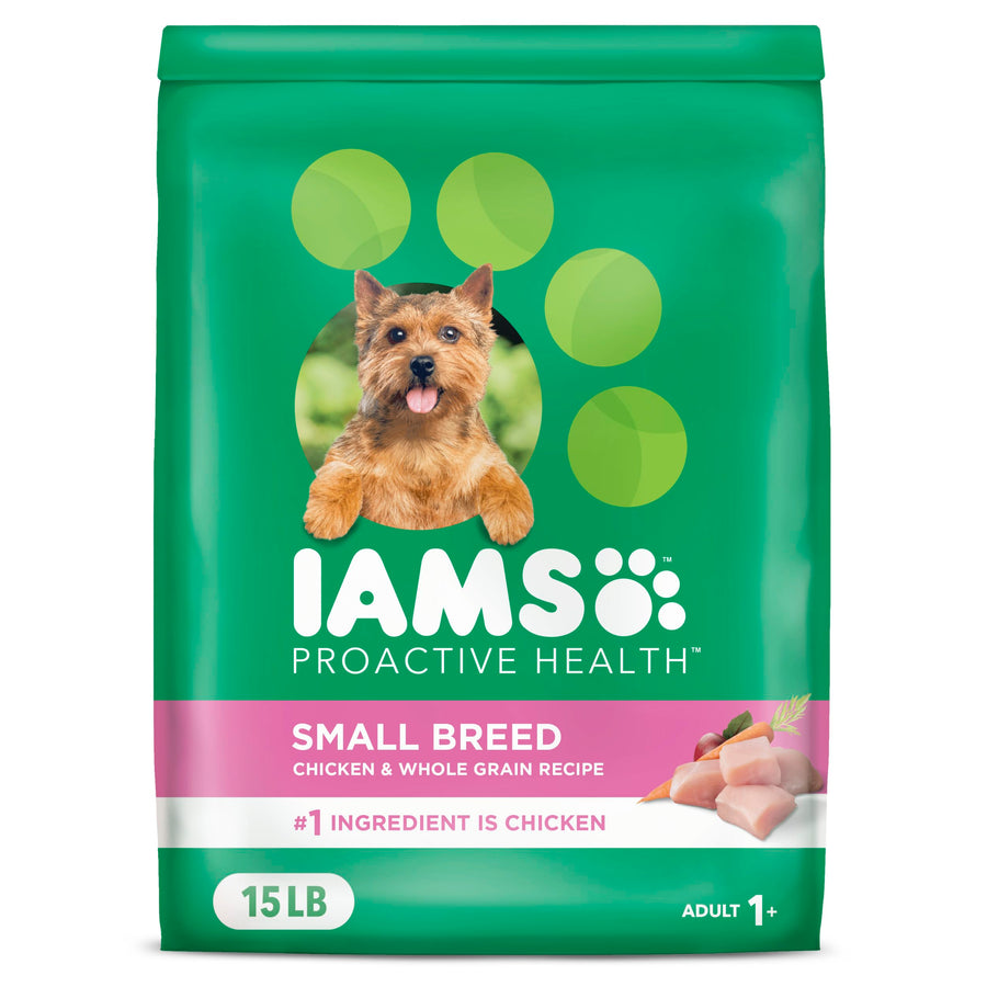 IAMS Small & Toy Breed Adult Dry Dog Food for Small Dogs with Real Chicken, 15 lb. Bag