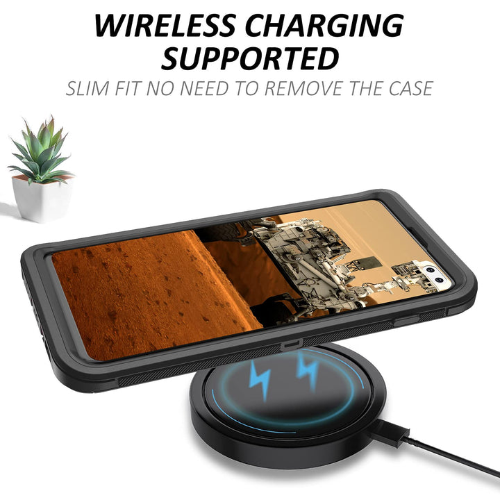 Galaxy Note 10 Plus Case Note 10+ Case for Samsung Galaxy Note 10 Plus Case Military Drop Shockproof Armor Heavy Duty Rugged 3 in 1 Protection Cover for Galaxy Note 10 Plus Phone Case (Black+Black)
