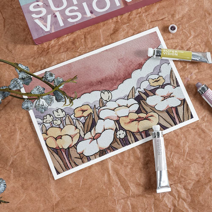 Watercolor Block, High Absorption, Artist Quality Cold-Pressed Watercolor Sketchbook 10.82 x 7.79&#39;&#39;, 100% Cotton 140lb/300gsm 20 Sheets, Art Supplies for Beginners, Artists &amp; Professionals