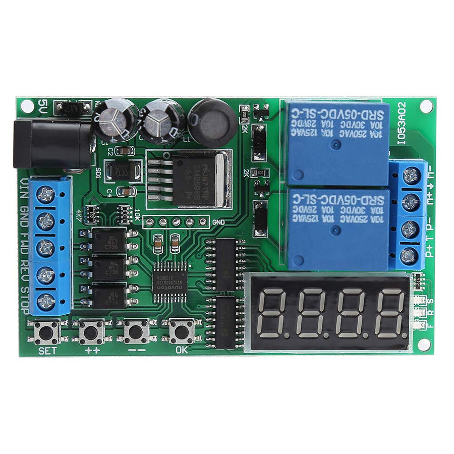5V - 24V Motor Controller Motor Forward/Reverse Controller Timing Delay Time Cycles Relay Motor Controller Board with LED