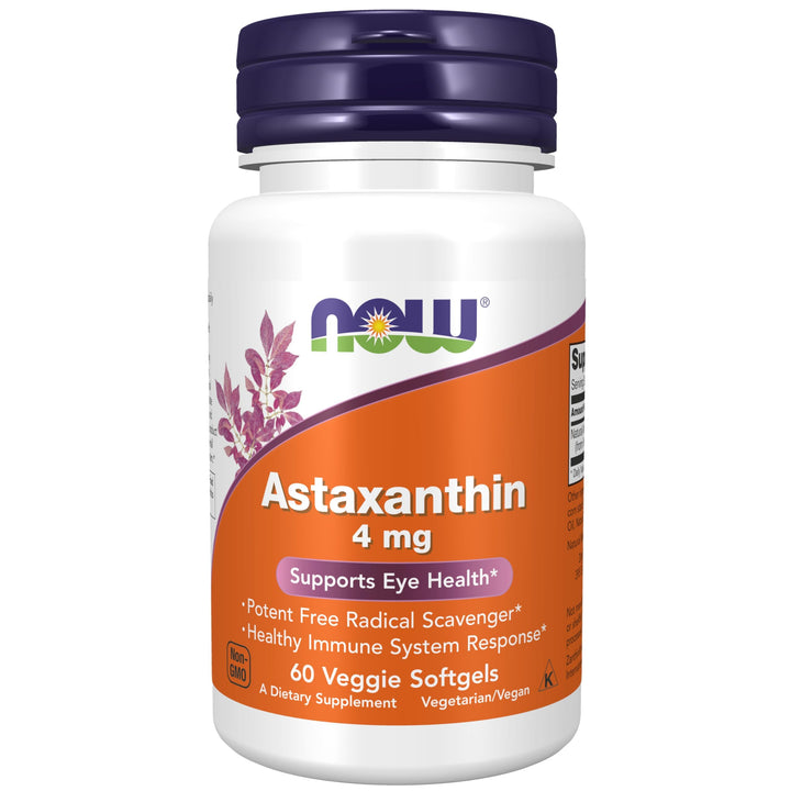NOW Foods Supplements, Astaxanthin 4 mg, features Zanth