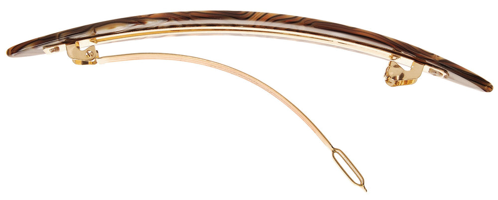 Oblong Long and Skinny Barrette - Onyx