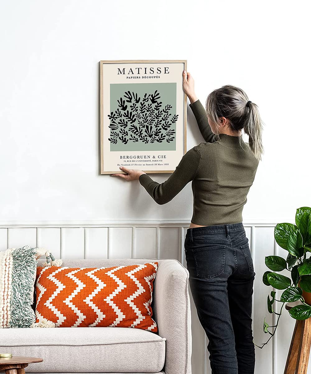 Matisse Poster Artwork Exhibition Green Grass Prints Wall Art for Bedroom Henri Matisse gallery decoration for Living Room Framed 12x16in