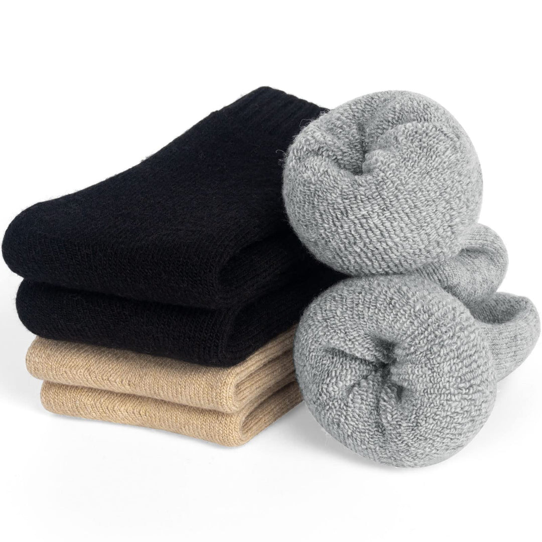 Mens Wool Thermal Socks Thick Warm Winter Wool Socks 3 Pairs Heavy Soft Boot Socks for Men for Cold Weather