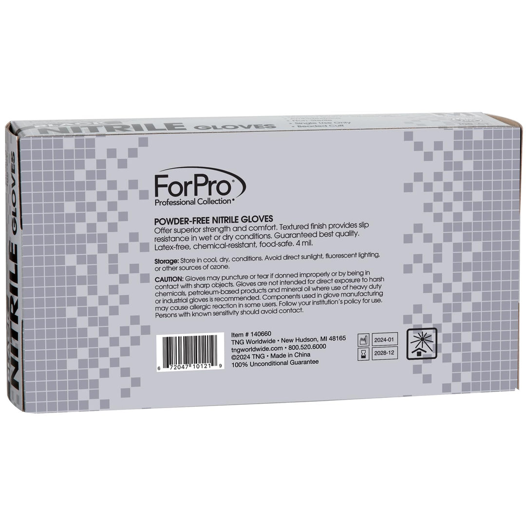 Disposable Nitrile Gloves, Chemical Resistant, Powder-Free, Latex-Free, Non-Sterile, Food Safe, 4 Mil, Black, Medium, 100-Count