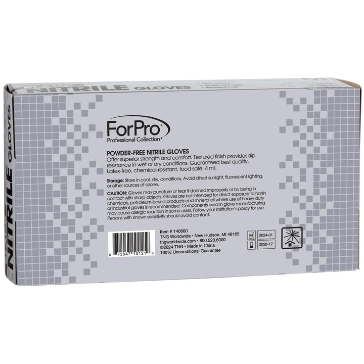 Disposable Nitrile Gloves, Chemical Resistant, Powder-Free, Latex-Free, Non-Sterile, Food Safe, 4 Mil, Black, Medium, 100-Count