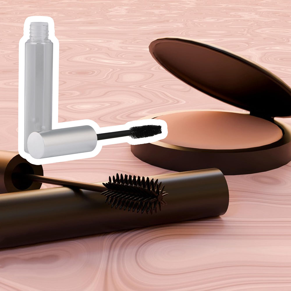 10pcs 10ml Siliver Cap Empty Plastic DIY Mascara Tube Eyelash Cream Wand Container Bottle Vials With Brush