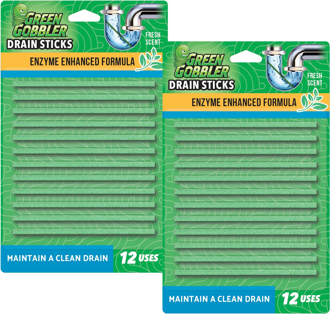 Drain Cleaner &amp; Deodorizer FRESH SCENT Sticks for Toilet Tanks, Sinks, Bathtub Drains, Washing Machine Drains and Garbage Disposals - 24 Pieces