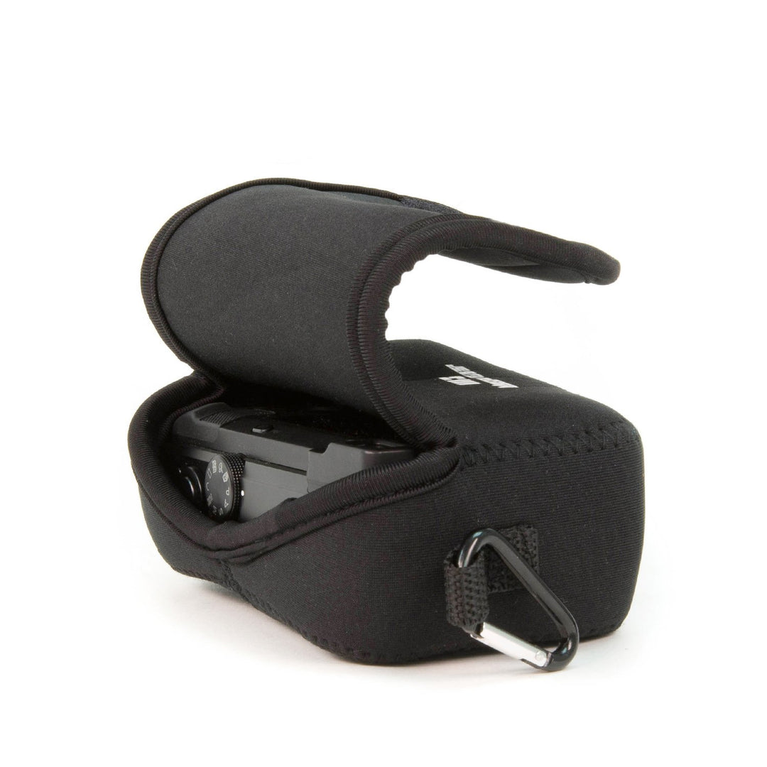 Canon Powershot Sx730 Hs, Sx720 Hs, Sx710 Hs, G16, G15 Ultra Light Neoprene Camera Case, With Carabiner - Black - MG1245