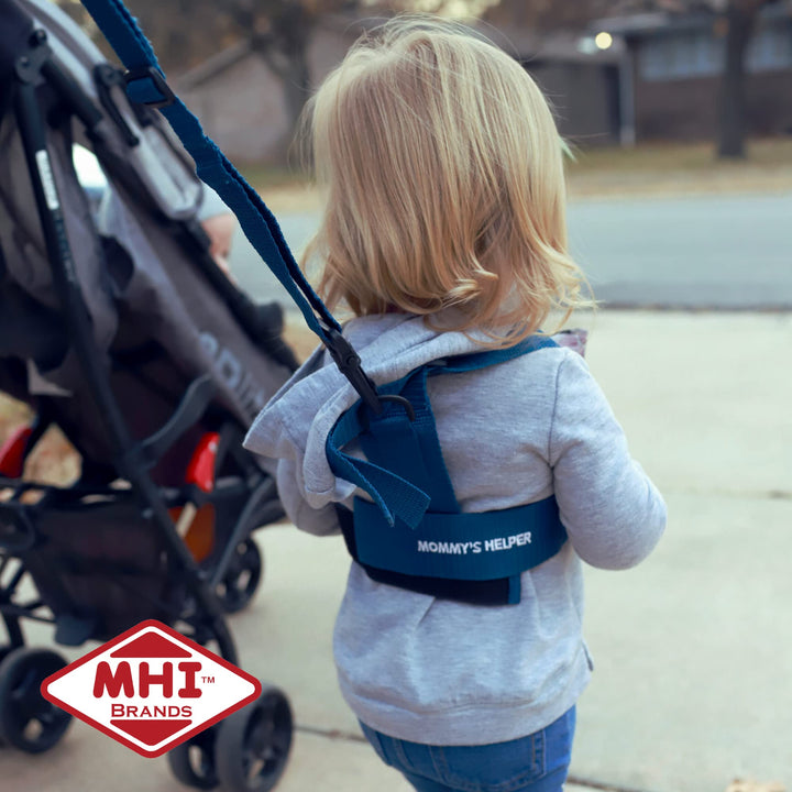 Toddler Leash &amp; Harness for Child Safety - Keep Kids &amp; Babies Close - Padded Shoulder Straps for Children&#39;s Comfort - Fits Toddlers w/ Chest Size 14-25.5 Inches - Kid Keeper by Mommy&#39;s Helper (Blue)