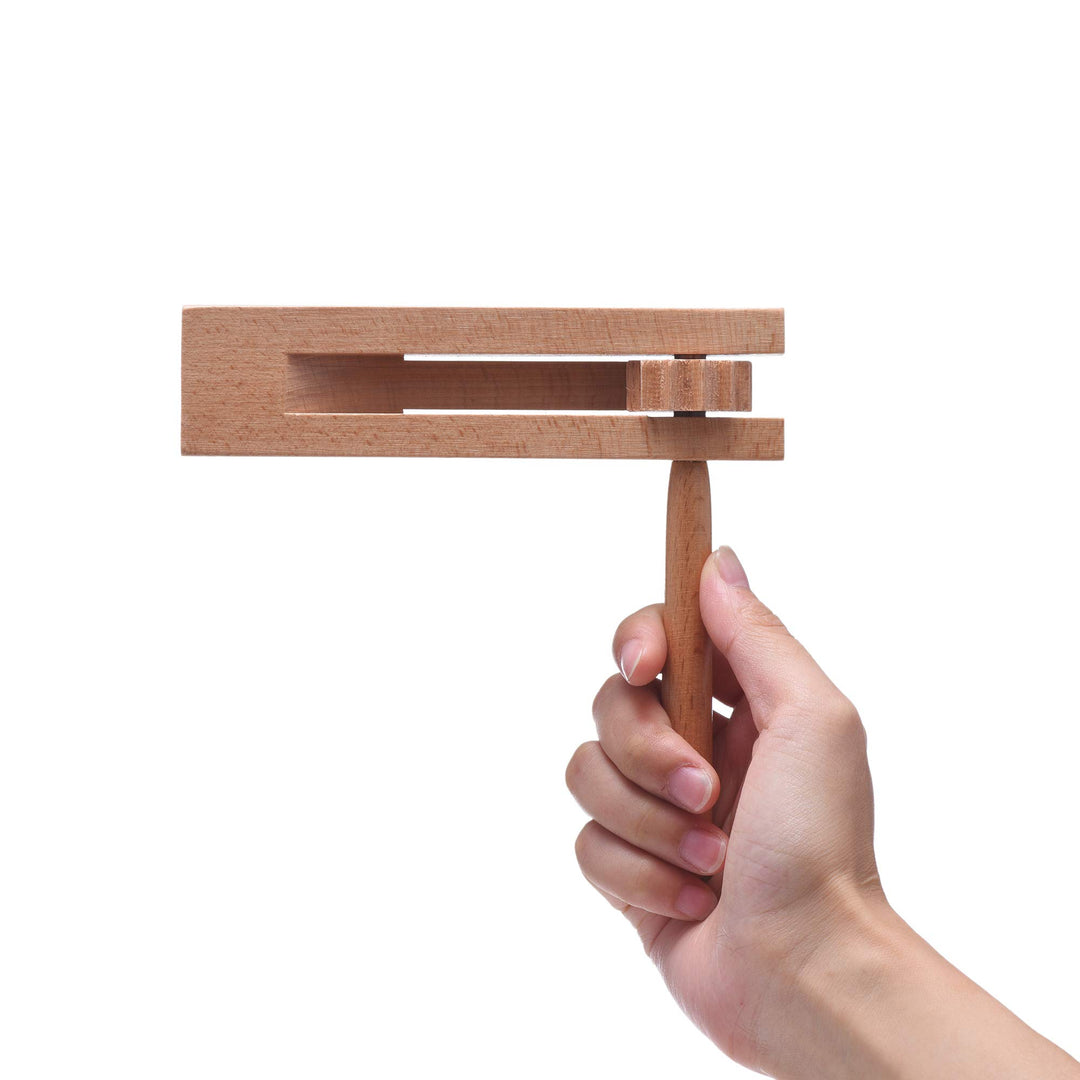2 Pack Wooden Spinning Ratchet Noise Maker Grogger, Tra