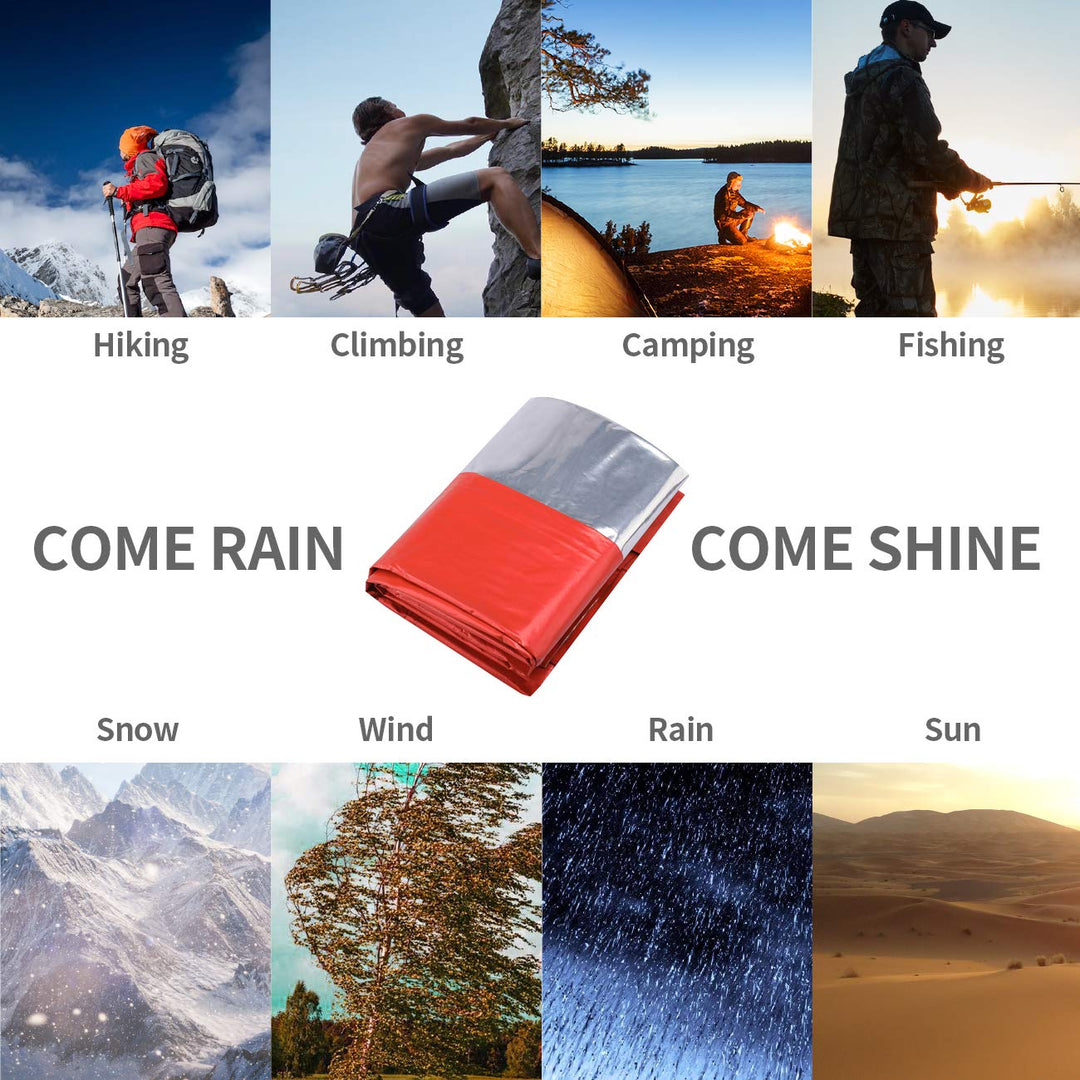 Survival Emergency Blanket, Waterproof Insulated Tarp, Reflective Blanket Tarp, Survival Space Blankets, 3.0 Large Heavy Duty Thermal Blanket for Hiking, Camping, Green