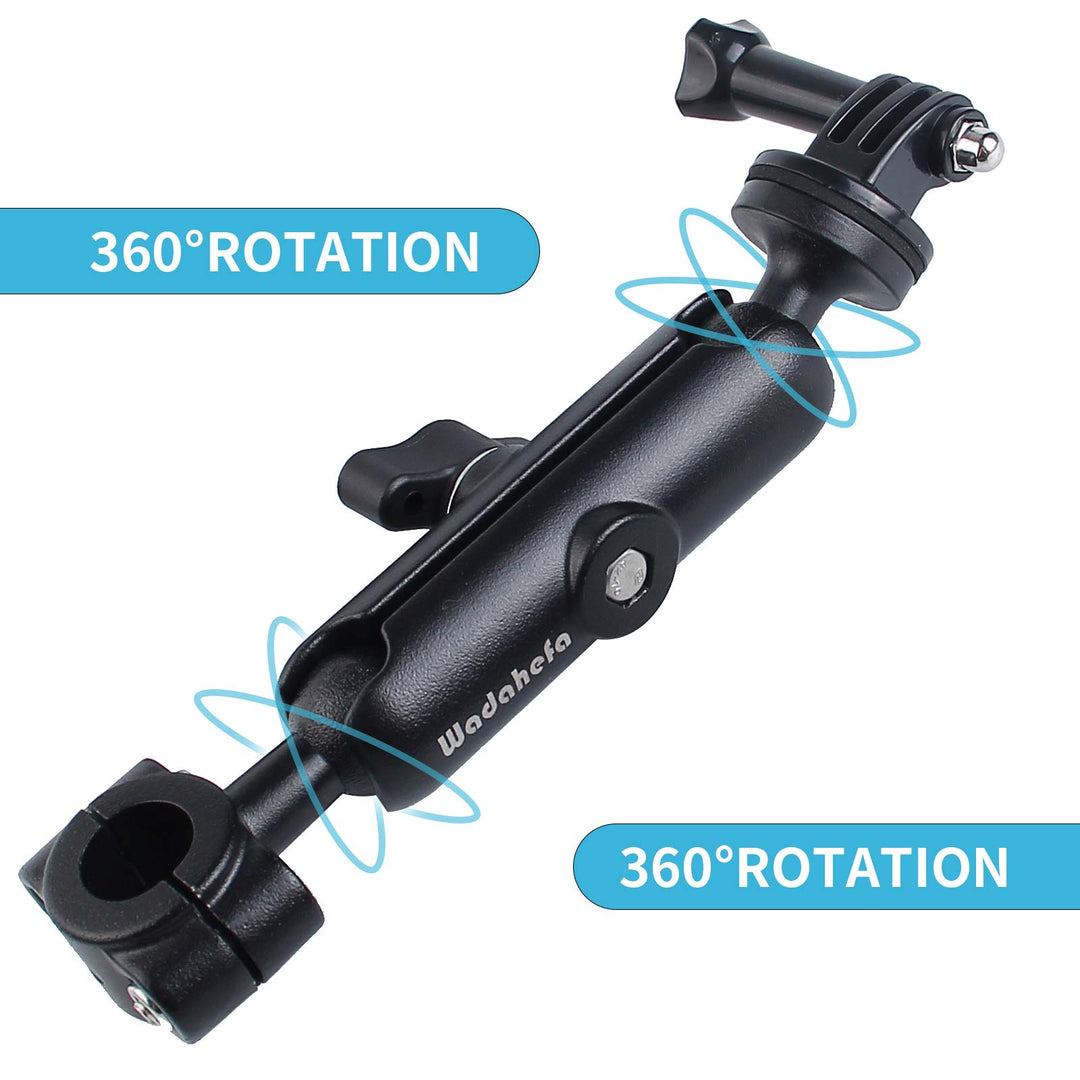 WADAHEFA 360° Rotating Sports Camera Bracket, Motorcycl