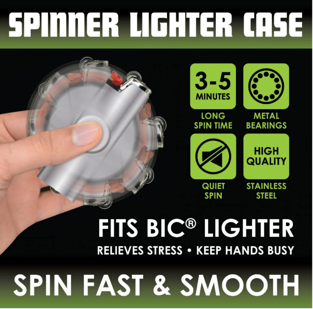 Spinner Lighter Case - Silver