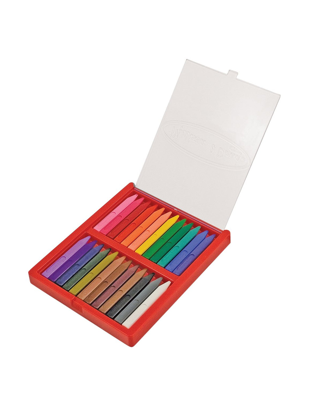 Melissa &amp; Doug Triangular Crayons - 24-Pack in Flip-Top Case, Non-Roll