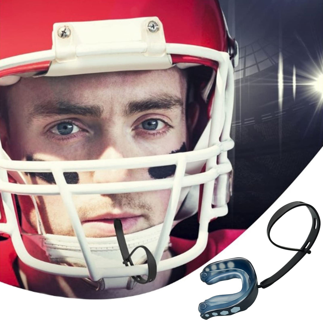 2pcs Sports Mouth Guard with Case for Adult and Youth, Gum Shield, Mouldable Mouthguard for Boxing, MMA, Rugby, Martial Arts, Judo, Lacrosse, Hockey and All Contact Sports (Adult, Blue-2pcs)