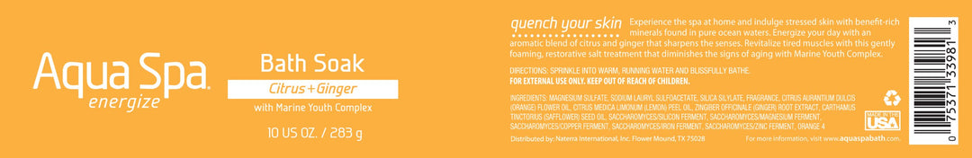 Aqua Spa Energize Bath Soak, 10 Ounce