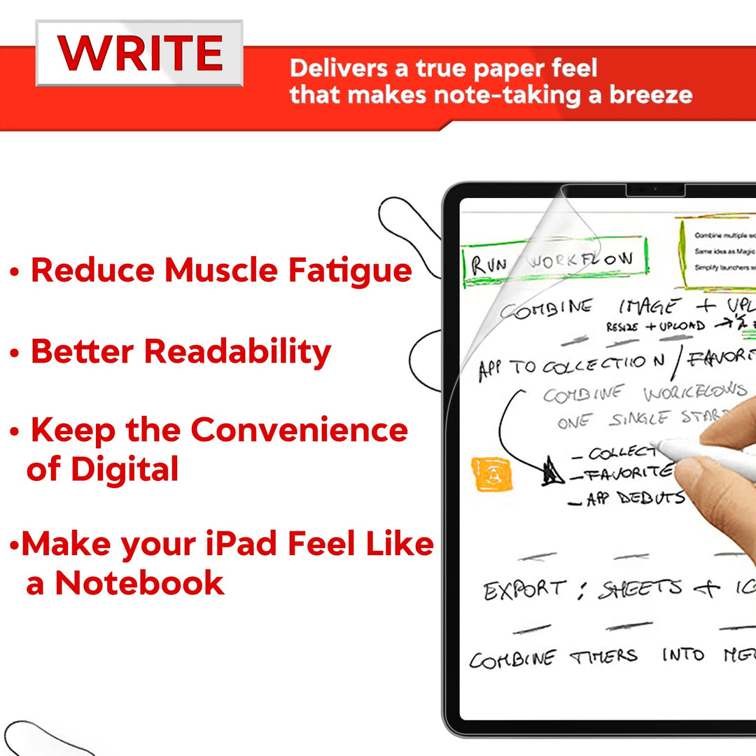 2 Pack iPad Pro 12.9 Screen Protector, Paper Screen Protector Compatible with iPad Pro 12.9 (2022 &amp; 2021 &amp; 2020 &amp; 2018 Models), Matte Surface PET Film for Write and Draw Like on Paper