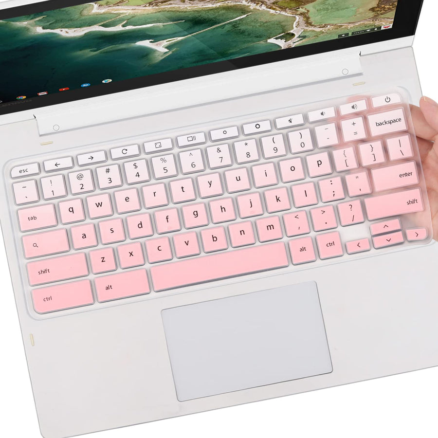 Keyboard Cover Skin for Lenovo Chromebook Flex 3 11 11.6 Laptop |Lenovo Chromebook C330 11.6 |Lenovo Flex 11 Chromebook 11.6 |Lenovo Chromebook N20 N21 N22 N23 100e 300e 500e 11.6, Gradual Pink