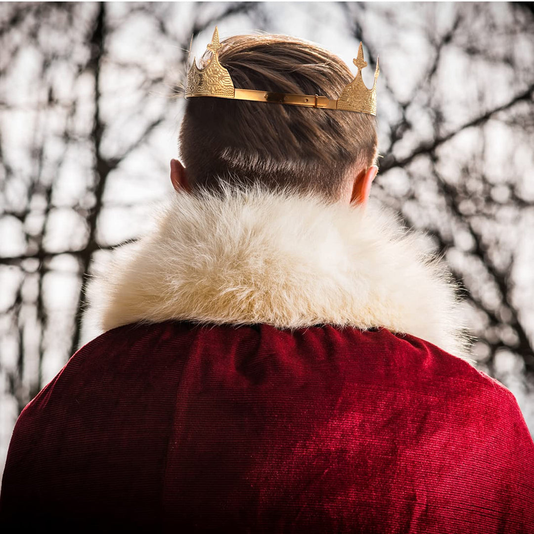 CROWN GUIDE King Crown for Men Medieval Wedding, Royal 