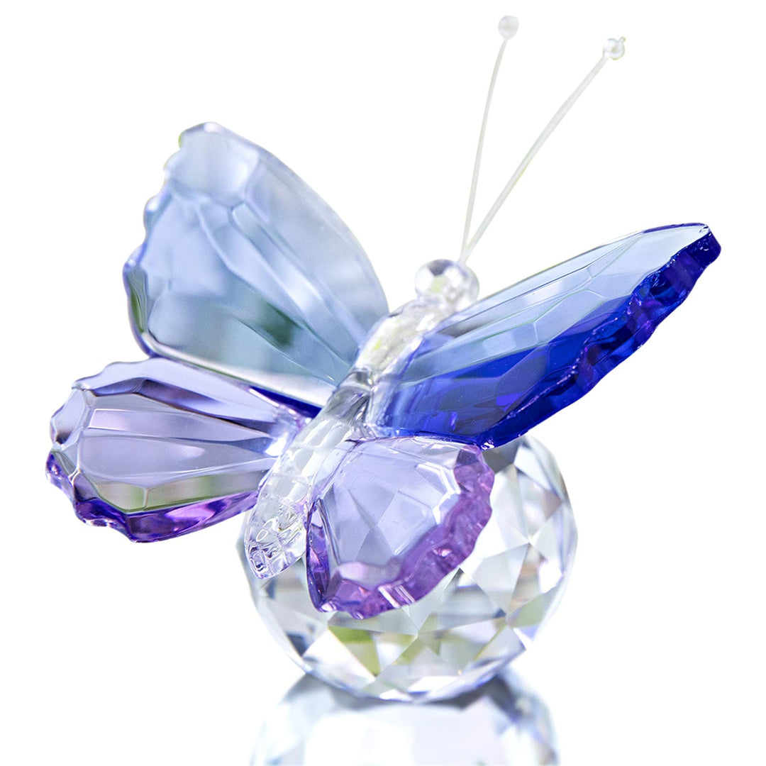 H&amp;D HYALINE &amp; DORA Crystal Cut Butterfly Animal Ornament Decoration for Office Table Home Bedroom