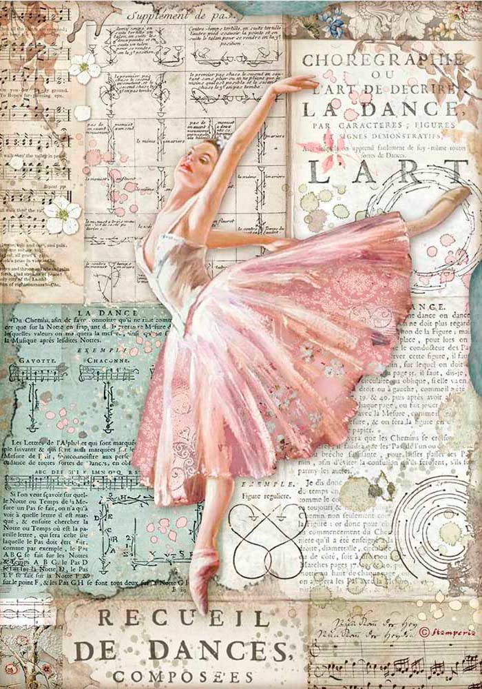 Rice Paper-Passion Dancer, Pastel Tones, A4 DFSA4543