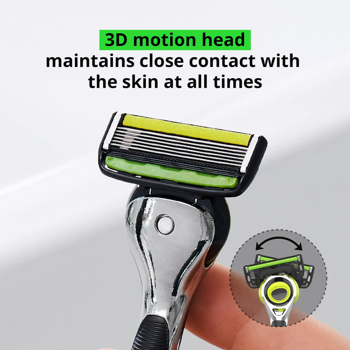 Dorco Pace 6 Pro 3D Motion Razor System - 1 Handle + 9 