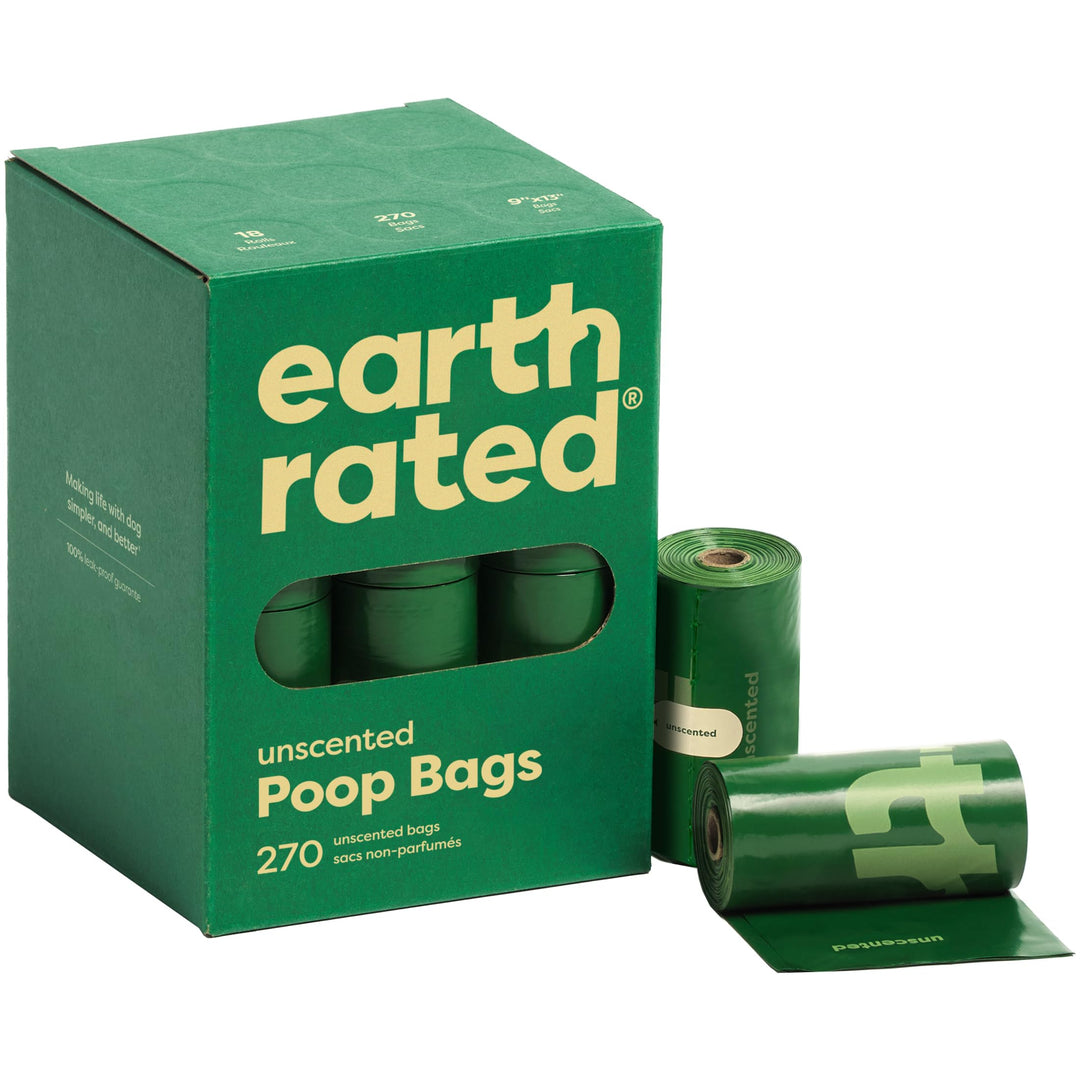 Poop Bags for Dogs, Guaranteed Leak Proof and Extra Thick Waste Bag Refill Rolls, Unscented, 270 Count