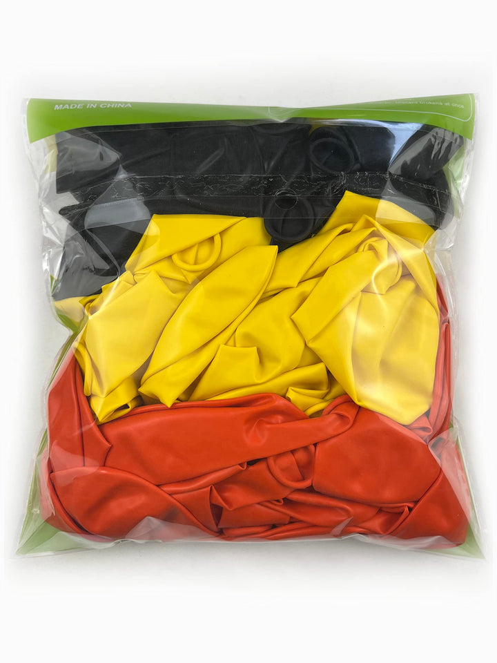 Construction Birthday Party Balloons 60 pcs 12 inches Latex Balloons Birthday party decoration set (Black yellow orange)