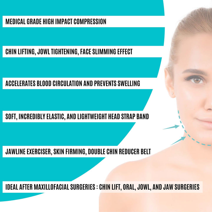 Post Surgery Chin Compression Garment, Chin Strap Band,