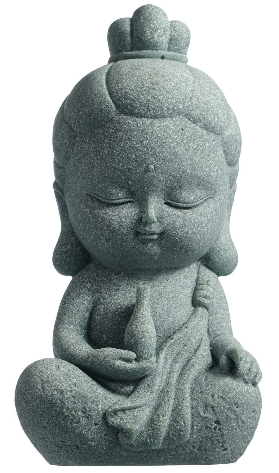 Small Guan Yin Statue - Handmade Stone for Meditating Zen Fish Aquarium Tank Desktop Decor, Baby Quan Yin Figurine, Kwan Yin