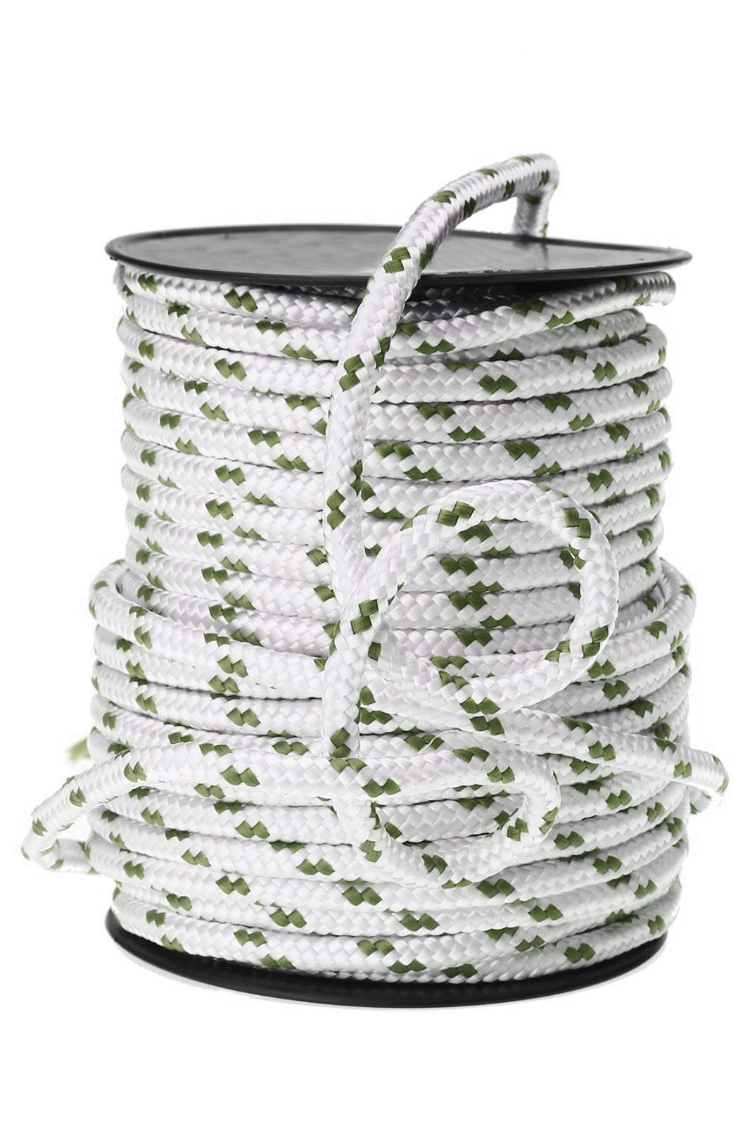 Premium Quality Double Braided Nylon Polyester Rope 6 MM (1/4 inch 60 ft) - Boat, Docking, Anchor - Heavy-Duty Extra Strength - Multi-Purpose, Sailing, Crafting, Camping, Marine - Made in Turkey