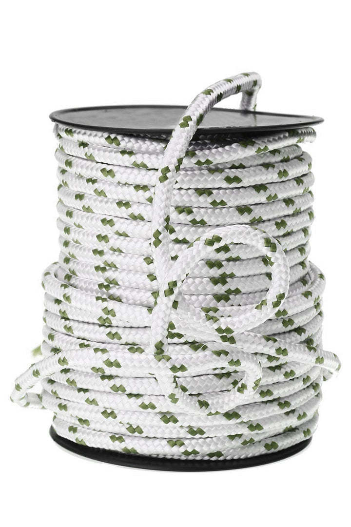 Premium Quality Double Braided Nylon Polyester Rope 6 MM (1/4 inch 60 ft) - Boat, Docking, Anchor - Heavy-Duty Extra Strength - Multi-Purpose, Sailing, Crafting, Camping, Marine - Made in Turkey