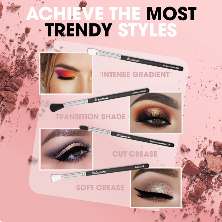 Real Technique&#39;s Pro Blending Brush Set, Smoky Eye Shadow Contour Kit, 4 Essential Shapes