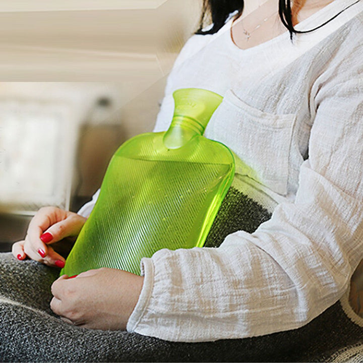 Attmu Premium Classic Rubber Hot Water Bottle, Transpar