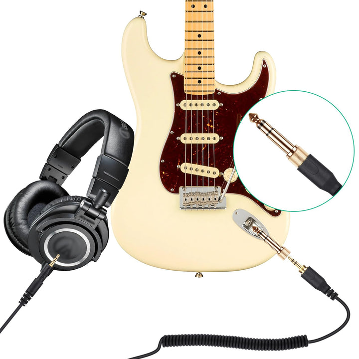 weishan Coiled Audio Cable Replacement for Audio-Technica ATH-M50X, ATH-M40X, ATH-M70X Gaming Headphones, 2.5mm to 3.5mm Extension Aux Cord Wire 5ft to 16ft