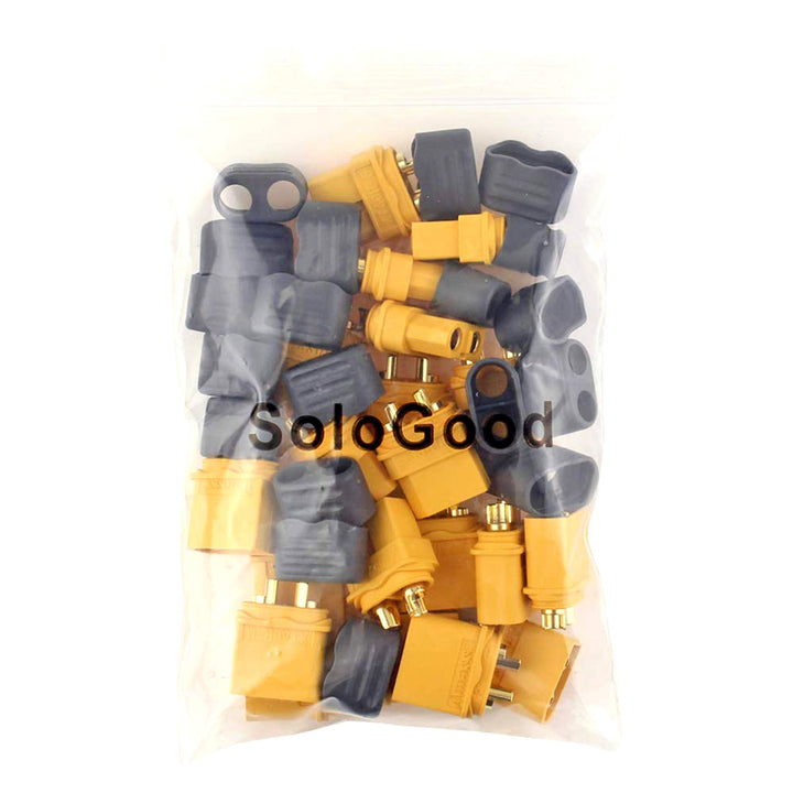 Amass 10 Pair XT60H Bullet Connector Plug Upgrated of XT60 Sheath Female &amp; Male Gold Plated for RC Parts