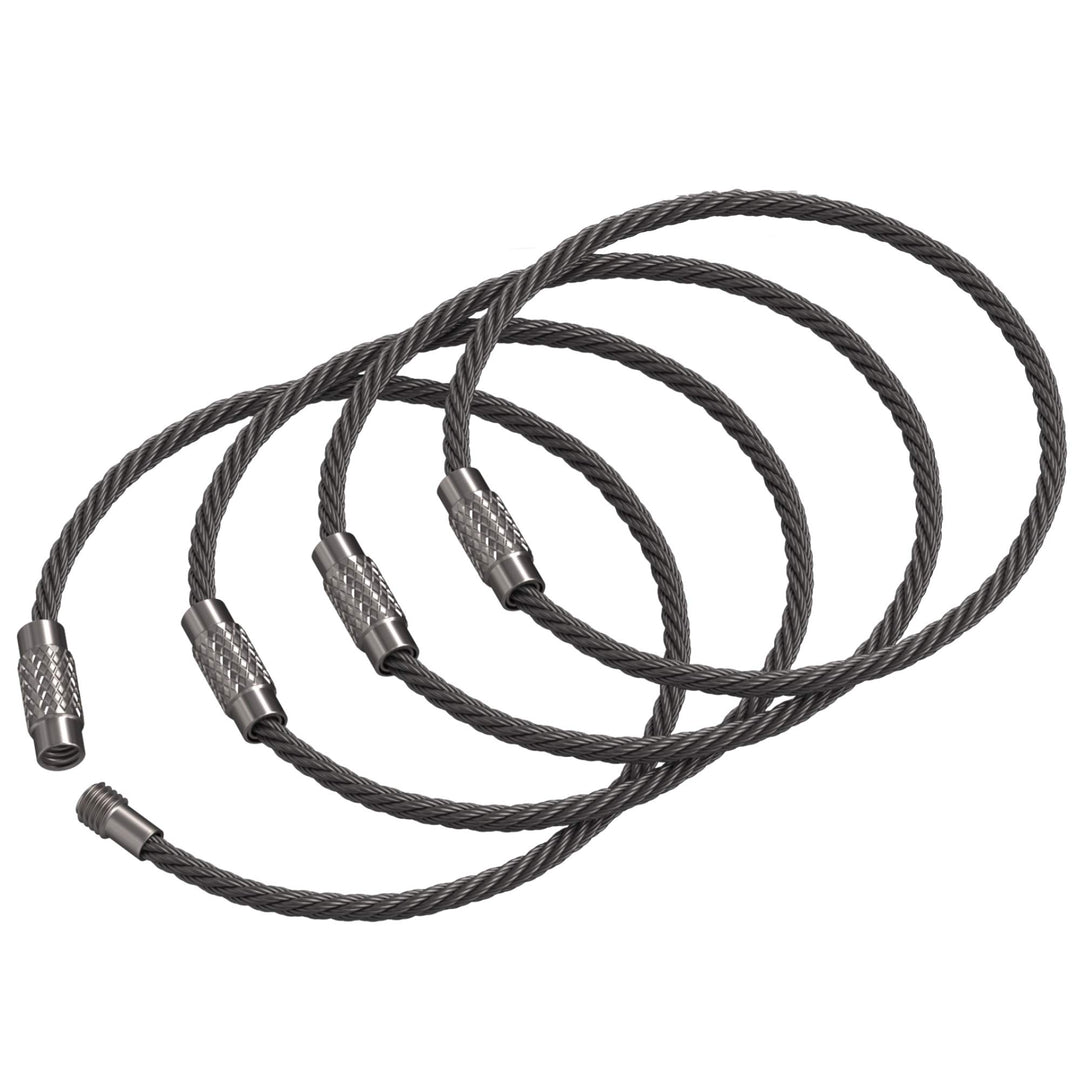 Large Key Ring Wire Stainless Steel Keychain Car Cable Keyring Loop Luggage Tag Hinge Keepers Binding Carabiner Big Locking