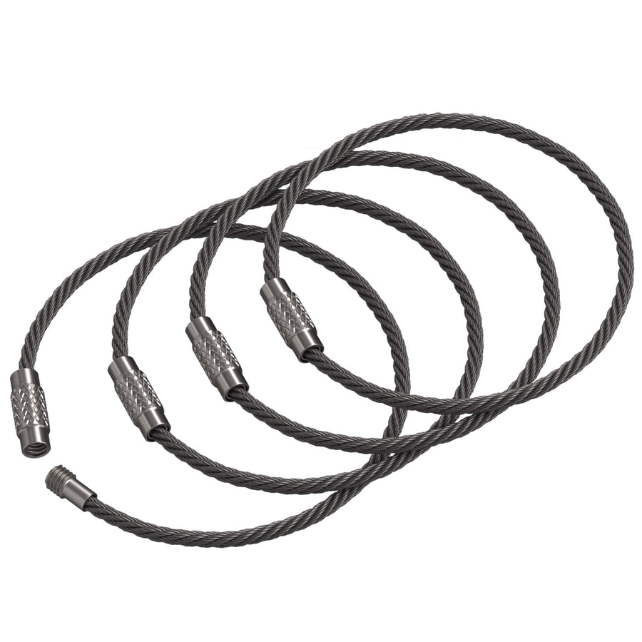 Large Key Ring Wire Stainless Steel Keychain Car Cable Keyring Loop Luggage Tag Hinge Keepers Binding Carabiner Big Locking