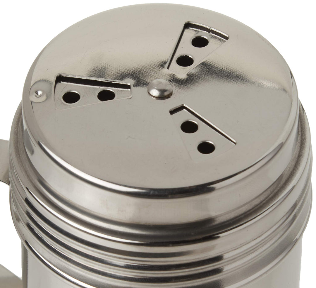 , 10 oz, Silver Stainless Steel Dry Rub Shaker with Handle, 10-Ounce