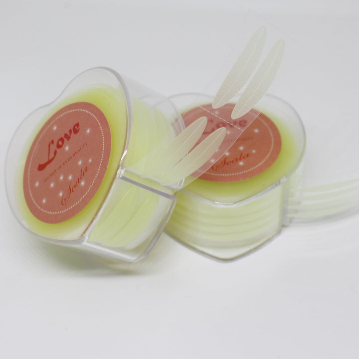 Scala Pro 600 Pcs by a Box Makeup Breathable Eyelid Tape Big Eye Decoration Invisible Fold Eyelid Shadow Sticker Double Eyelid Tape Tool(with Fork rods)(Slim)