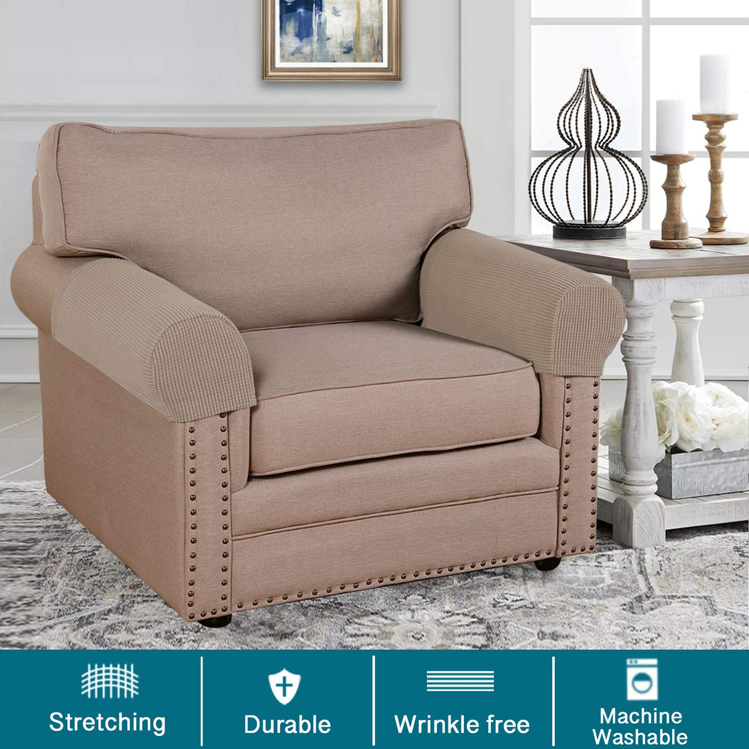 Turquoize Stretch Armrest Covers for Chairs and Sofas C