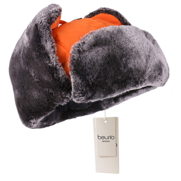 Orange Ushanka Russian Snow Winter Hunting Fur Hat