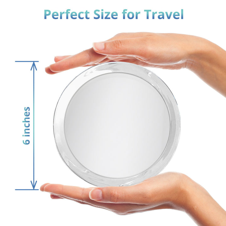 15X Magnifying Mirror – Use for Makeup Application - Tweezing – and Blackhead / Blemish Removal – Round Mirror with Three Suction Cups for Easy Mounting , 6 Inch
