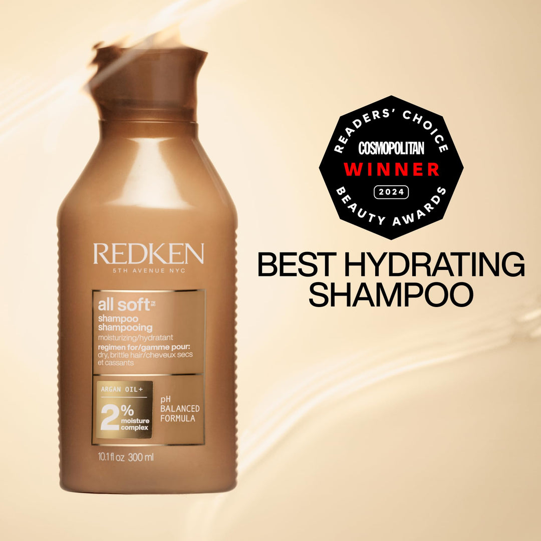 All Soft Shampoo | Deeply Moisturizes and Hydrates | Softens, Smooths, and Adds Shine | Safe for Color-Treated Hair | Nourishing Shampoo for Dry Hair | With Argan Oil