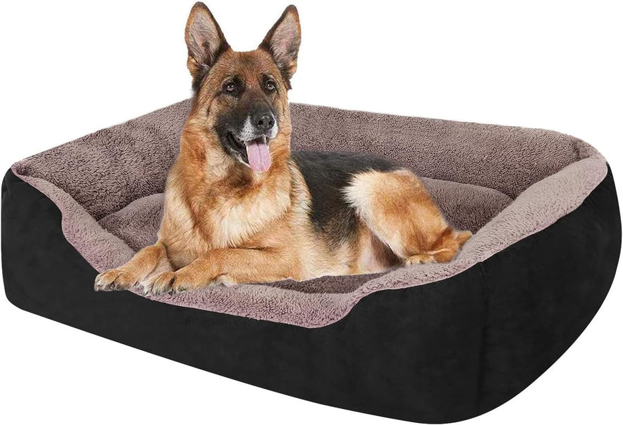Dog Beds for Large Dogs, Rectangle Washable Dog Bed Comfortable and Breathable Pet Sofa Warming Orthopedic Dog Bed for Large Medium Dogs