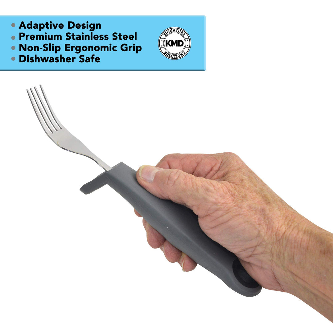 KMD Adaptive Utensils Set with Weighted and Self-Standi