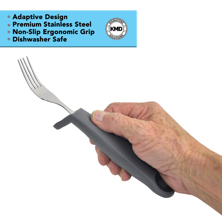 KMD Adaptive Utensils Set with Weighted and Self-Standi